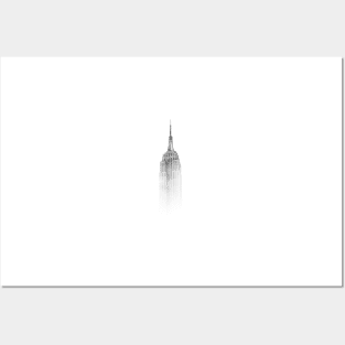 Wistful monochrome Empire State Building Posters and Art